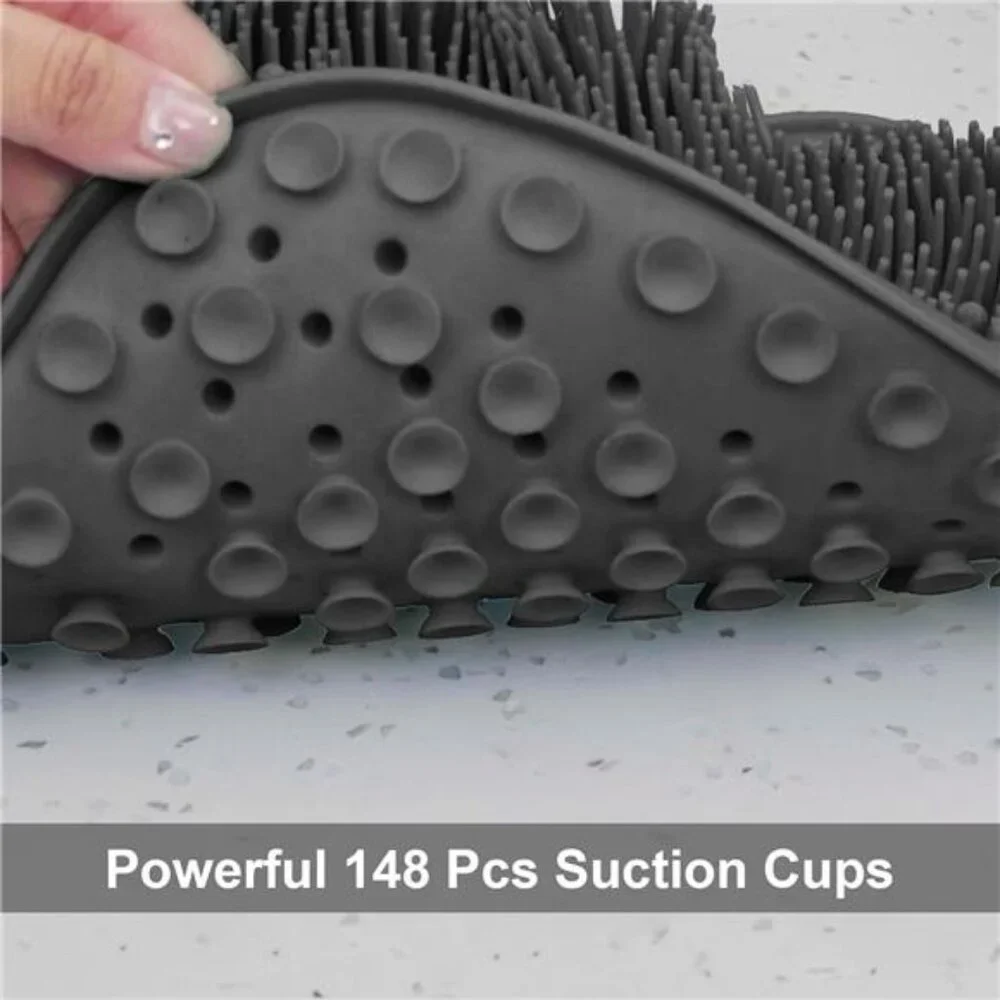 Shower Foot Scrubber Mat with Non-Slip Suction Cups, Foot Spa Brush